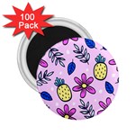 Flowers Petals Pineapples Fruit 2.25  Magnets (100 pack) 