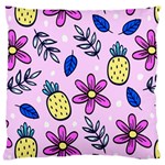 Flowers Petals Pineapples Fruit Large Cushion Case (One Side)