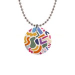 Abstract Pattern Background 1  Button Necklace