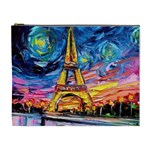Eiffel Tower Starry Night Print Van Gogh Cosmetic Bag (XL)