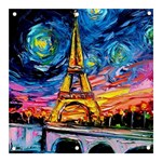 Eiffel Tower Starry Night Print Van Gogh Banner and Sign 3  x 3 