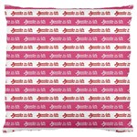 Breathe in life, breathe out love text motif pattern Large Cushion Case (Two Sides)
