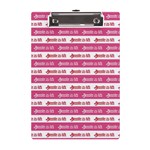 Breathe in life, breathe out love text motif pattern A5 Acrylic Clipboard