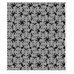 Ethnic symbols motif black and white pattern Duvet Cover Double Side (California King Size) from ArtsNow.com Back