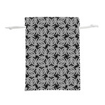 Ethnic symbols motif black and white pattern Lightweight Drawstring Pouch (L)