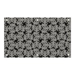 Ethnic symbols motif black and white pattern Banner and Sign 5  x 3 