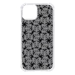 Ethnic symbols motif black and white pattern iPhone 14 TPU UV Print Case