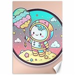 Boy Astronaut Cotton Candy Childhood Fantasy Tale Literature Planet Universe Kawaii Nature Cute Clou Canvas 12  x 18 