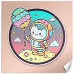 Boy Astronaut Cotton Candy Childhood Fantasy Tale Literature Planet Universe Kawaii Nature Cute Clou Canvas 20  x 20 