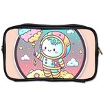 Boy Astronaut Cotton Candy Childhood Fantasy Tale Literature Planet Universe Kawaii Nature Cute Clou Toiletries Bag (One Side)