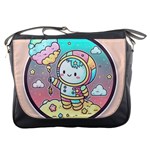 Boy Astronaut Cotton Candy Childhood Fantasy Tale Literature Planet Universe Kawaii Nature Cute Clou Messenger Bag