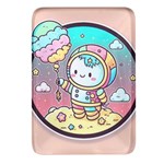 Boy Astronaut Cotton Candy Childhood Fantasy Tale Literature Planet Universe Kawaii Nature Cute Clou Rectangular Glass Fridge Magnet (4 pack)
