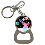 Girl Bed Space Planets Spaceship Rocket Astronaut Galaxy Universe Cosmos Woman Dream Imagination Bed Bottle Opener Key Chain