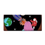 Girl Bed Space Planets Spaceship Rocket Astronaut Galaxy Universe Cosmos Woman Dream Imagination Bed Hand Towel