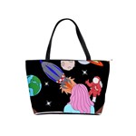 Girl Bed Space Planets Spaceship Rocket Astronaut Galaxy Universe Cosmos Woman Dream Imagination Bed Classic Shoulder Handbag