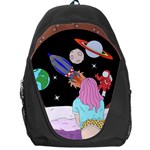 Girl Bed Space Planets Spaceship Rocket Astronaut Galaxy Universe Cosmos Woman Dream Imagination Bed Backpack Bag