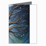 Tree Branches Mystical Moon Expressionist Oil Painting Acrylic Painting Abstract Nature Moonlight Ni Greeting Cards (Pkg of 8)