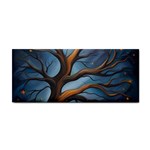 Tree Branches Mystical Moon Expressionist Oil Painting Acrylic Painting Abstract Nature Moonlight Ni Hand Towel
