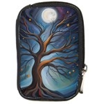 Tree Branches Mystical Moon Expressionist Oil Painting Acrylic Painting Abstract Nature Moonlight Ni Compact Camera Leather Case