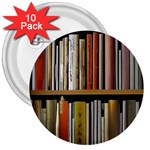 Book Nook Books Bookshelves Comfortable Cozy Literature Library Study Reading Reader Reading Nook Ro 3  Buttons (10 pack) 