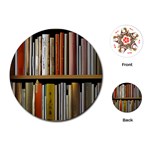 Book Nook Books Bookshelves Comfortable Cozy Literature Library Study Reading Reader Reading Nook Ro Playing Cards Single Design (Round)