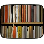 Book Nook Books Bookshelves Comfortable Cozy Literature Library Study Reading Reader Reading Nook Ro Fleece Blanket (Mini)