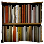 Book Nook Books Bookshelves Comfortable Cozy Literature Library Study Reading Reader Reading Nook Ro Standard Premium Plush Fleece Cushion Case (Two Sides)