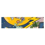 Astronaut Moon Monsters Spaceship Universe Space Cosmos Oblong Satin Scarf (16  x 60 )