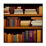 Book Nook Books Bookshelves Comfortable Cozy Literature Library Study Reading Room Fiction Entertain Tile Coaster