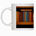 Book Nook Books Bookshelves Comfortable Cozy Literature Library Study Reading Room Fiction Entertain White Mug