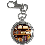 Book Nook Books Bookshelves Comfortable Cozy Literature Library Study Reading Room Fiction Entertain Key Chain Watches