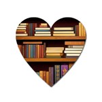 Book Nook Books Bookshelves Comfortable Cozy Literature Library Study Reading Room Fiction Entertain Heart Magnet