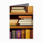 Book Nook Books Bookshelves Comfortable Cozy Literature Library Study Reading Room Fiction Entertain Mini Greeting Card