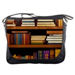 Book Nook Books Bookshelves Comfortable Cozy Literature Library Study Reading Room Fiction Entertain Messenger Bag