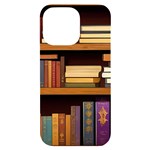 Book Nook Books Bookshelves Comfortable Cozy Literature Library Study Reading Room Fiction Entertain iPhone 14 Pro Max Black UV Print Case