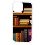 Book Nook Books Bookshelves Comfortable Cozy Literature Library Study Reading Room Fiction Entertain iPhone 13 mini TPU UV Print Case
