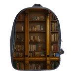 Books Book Shelf Shelves Knowledge Book Cover Gothic Old Ornate Library School Bag (Large)