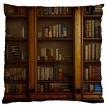 Books Book Shelf Shelves Knowledge Book Cover Gothic Old Ornate Library Standard Premium Plush Fleece Cushion Case (One Side)