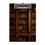 Books Book Shelf Shelves Knowledge Book Cover Gothic Old Ornate Library A5 Acrylic Clipboard