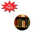Books Bookshelves Library Fantasy Apothecary Book Nook Literature Study 1  Mini Magnet (10 pack) 