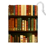 Books Bookshelves Library Fantasy Apothecary Book Nook Literature Study Drawstring Pouch (4XL)