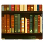 Books Bookshelves Library Fantasy Apothecary Book Nook Literature Study Premium Plush Fleece Blanket (Small)