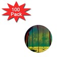 Nature Swamp Water Sunset Spooky Night Reflections Bayou Lake 1  Mini Magnets (100 pack) 