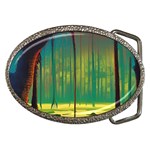 Nature Swamp Water Sunset Spooky Night Reflections Bayou Lake Belt Buckles