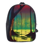 Nature Swamp Water Sunset Spooky Night Reflections Bayou Lake School Bag (Large)