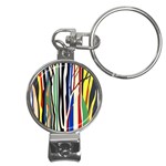 Abstract Trees Colorful Artwork Woods Forest Nature Artistic Nail Clippers Key Chain