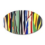 Abstract Trees Colorful Artwork Woods Forest Nature Artistic Oval Magnet