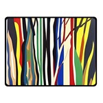 Abstract Trees Colorful Artwork Woods Forest Nature Artistic Two Sides Fleece Blanket (Small)