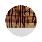 Abstract Trees Colorful Artwork Woods Forest Nature Artistic Marble Wood Coaster (Round)