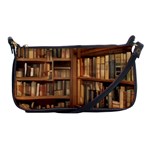 Room Interior Library Books Bookshelves Reading Literature Study Fiction Old Manor Book Nook Reading Shoulder Clutch Bag